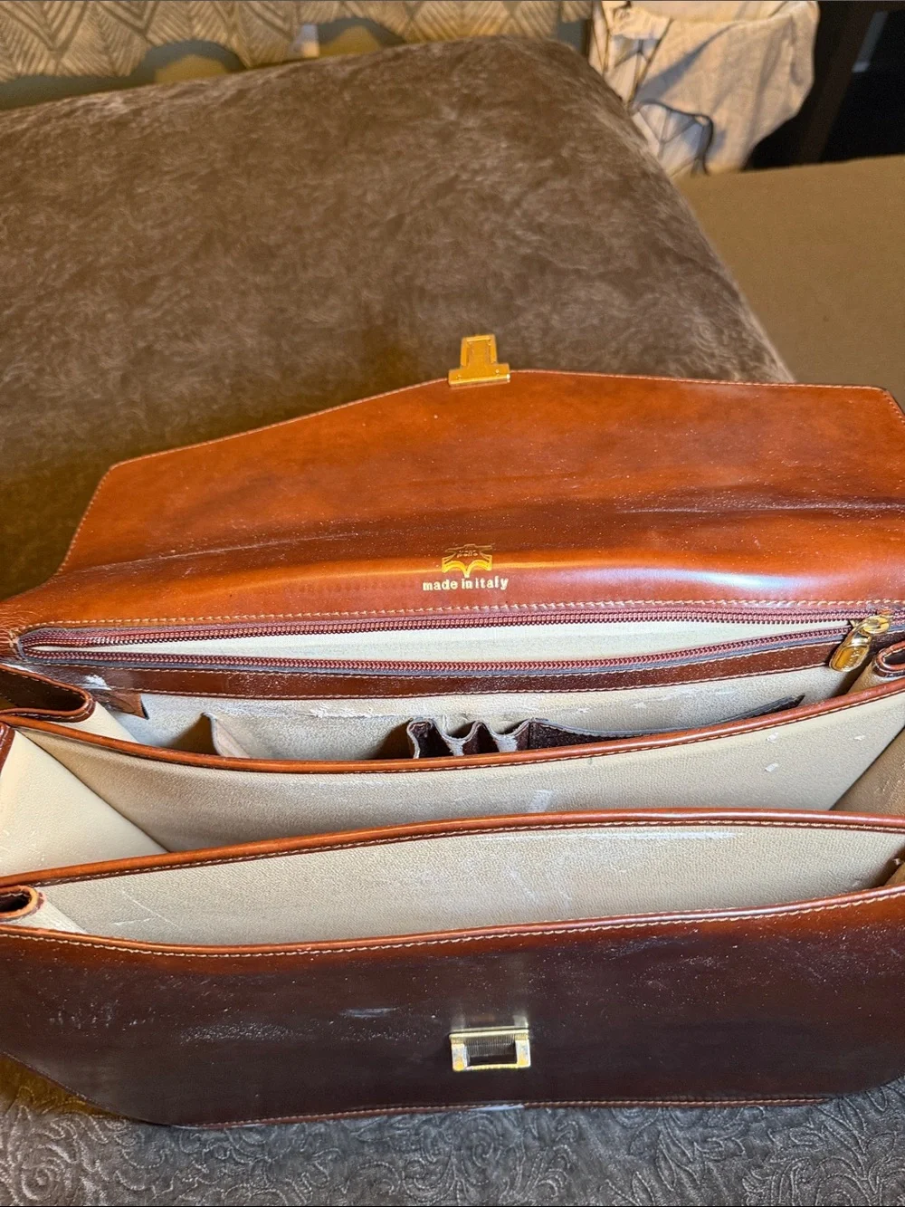 pratesi firenze vintage briefcase Classic Leather Briefcase - Brown from 1959